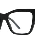 Plumeties Black Rectangular Eyeglasses