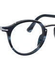 PO3185V striped blue and gunmetal