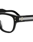 CD DiamondO 10I Shiny Black Squared Eyeglasses