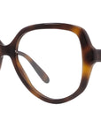 Slim Tortoise Geometric Eyeglasses
