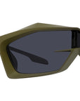 Giv Cut Green Geometric Sunglasses