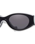 Paula's Ibiza Black Oval Sunglasses