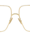 Refined Metal Gold Geometric Eyeglasses