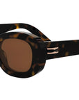 B.zero1 Shiny Havana Oval Sunglasses