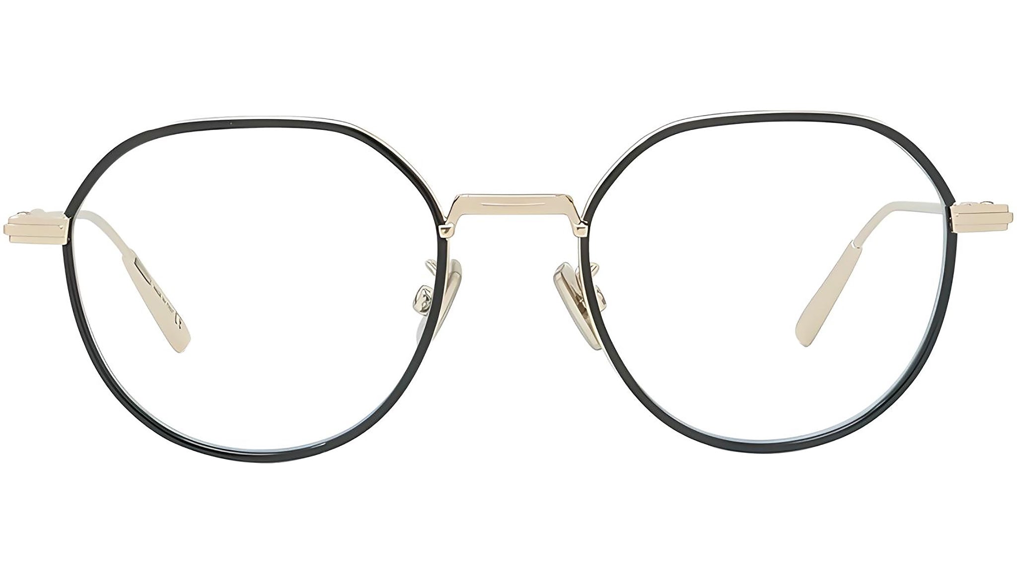 DiorBlackSuitO R3U Yellow Round Eyeglasses