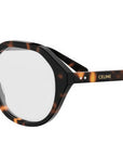 CELINE Thin Tortoise Geometric Eyeglasses