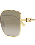 Baguette Gold Square Sunglasses