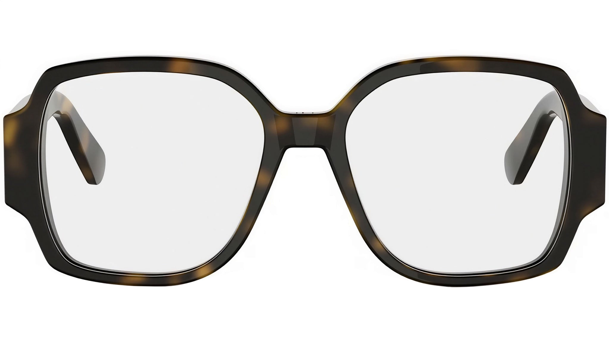 DiorGlowO S3I Dark Havana Geometric Eyeglasses