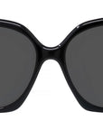 Slim Black Geometric Sunglasses