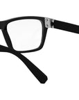 Aluminium Black Rectangular Eyeglasses