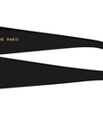 Triomphe Stamp Black Round Sunglasses