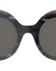 Anagram Black Oval Sunglasses