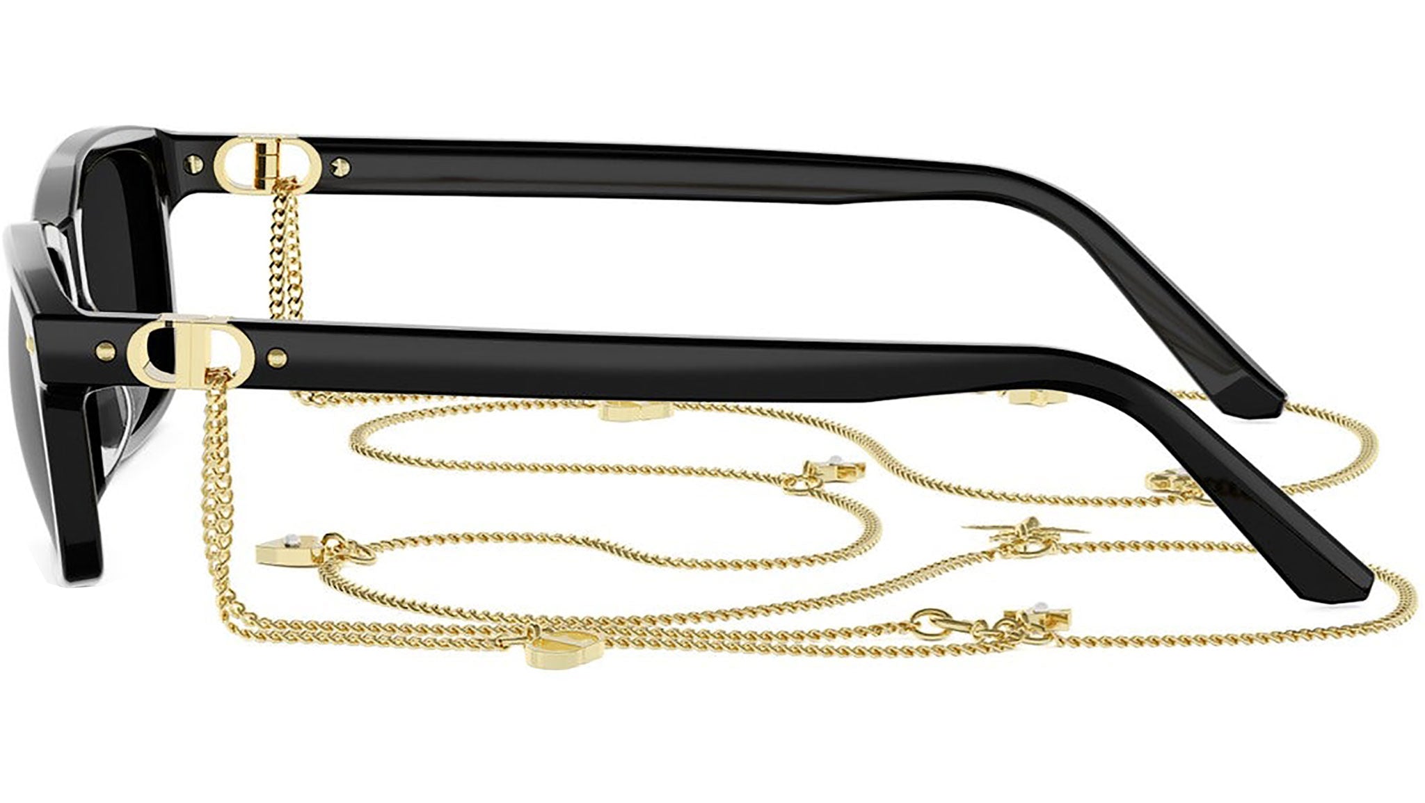 Petit CD S1I Black Rectangular Sunglasses