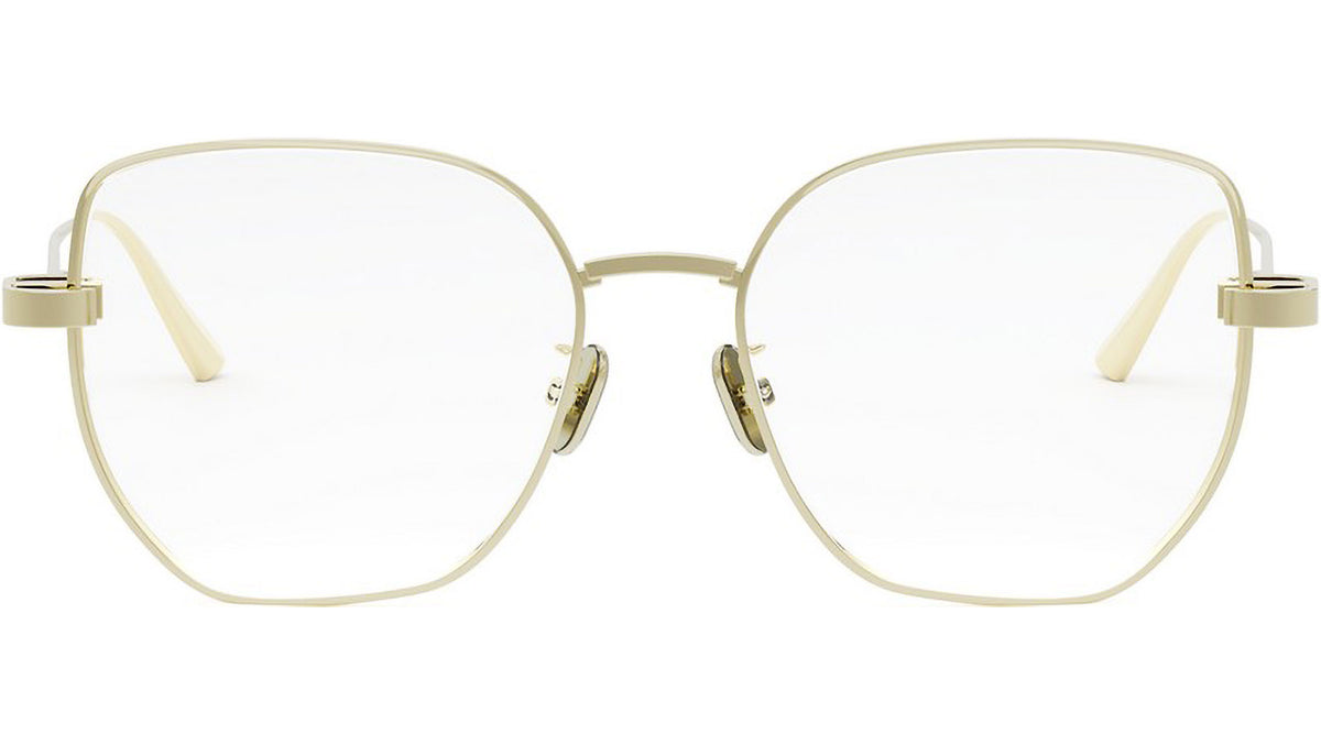 CDiorO S3F Light Gold Geometric Eyeglasses