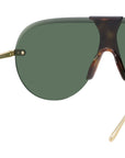 Slim Havana Mask Sunglasses