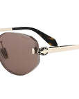 Serpenti Forever Gold Oval Sunglasses