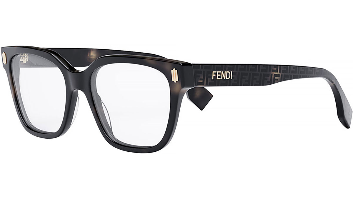 Fendi Bold Havana Square Eyeglasses