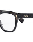 Fendi Bold Havana Square Eyeglasses