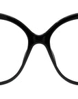Curvy Black Round Eyeglasses