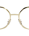 Metal Shiny Gold Geometric Eyeglasses