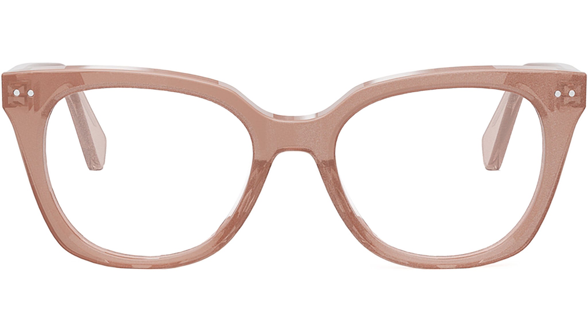 CELINE Thin Milky Pink Glitter Cat eye Eyeglasses