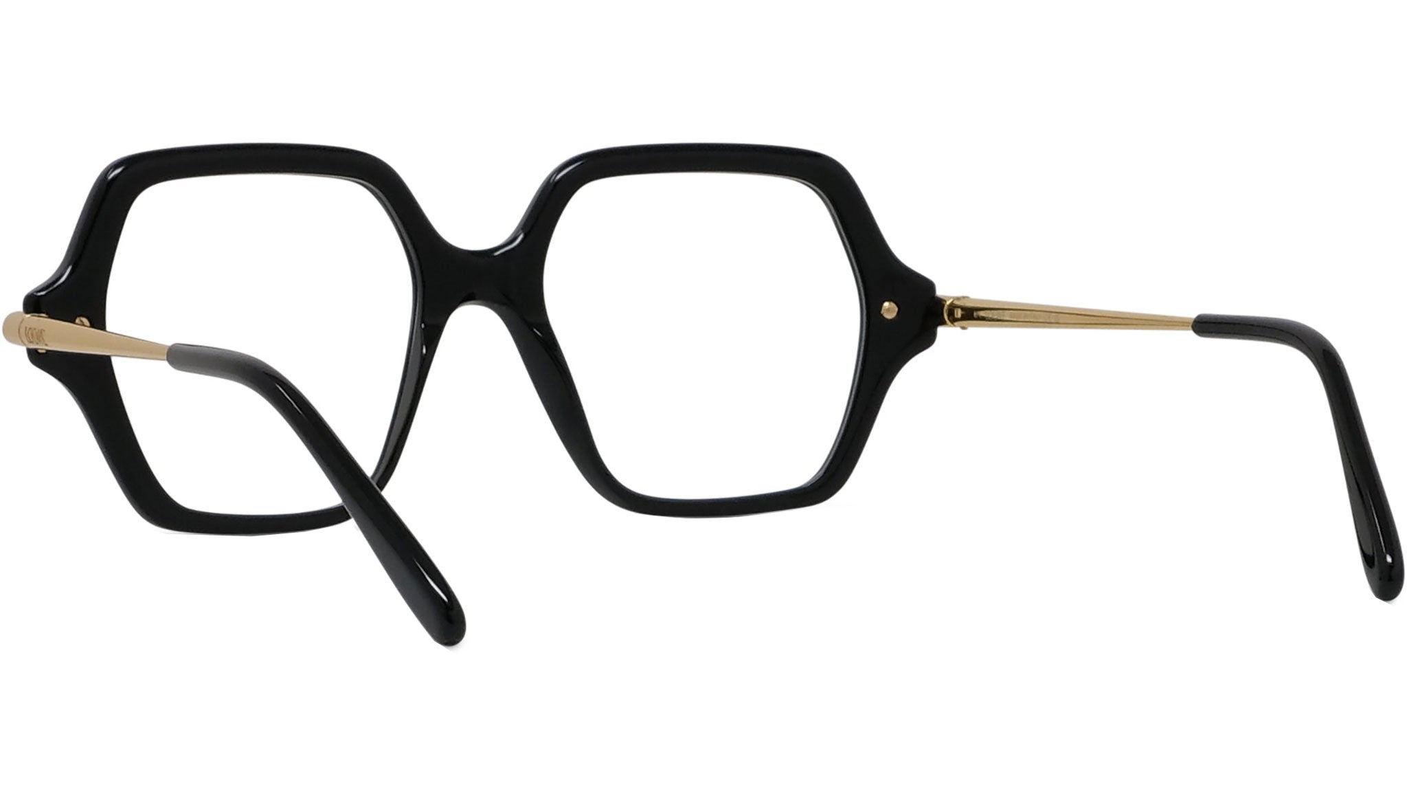 Slim Black Geometric Sunglasses