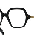 Slim Black Geometric Sunglasses