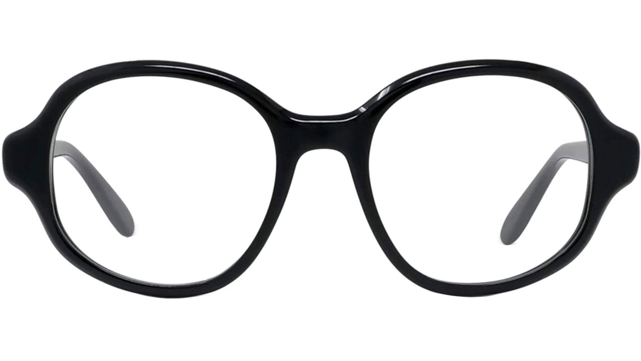 Slim Black Geometric Sunglasses