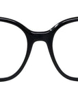Slim Black Geometric Sunglasses