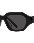 Slim Black Geometric Sunglasses
