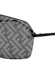 Fendi First Crystal Black Rectangular Sunglasses