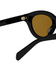Triomphe Mini Black Round Sunglasses