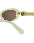 Dior Oblique B1I Green Oval Sunglasses