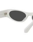 Signature White Geometric Sunglasses