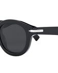 DiorBlackSuit R5I Black Round Sunglasses