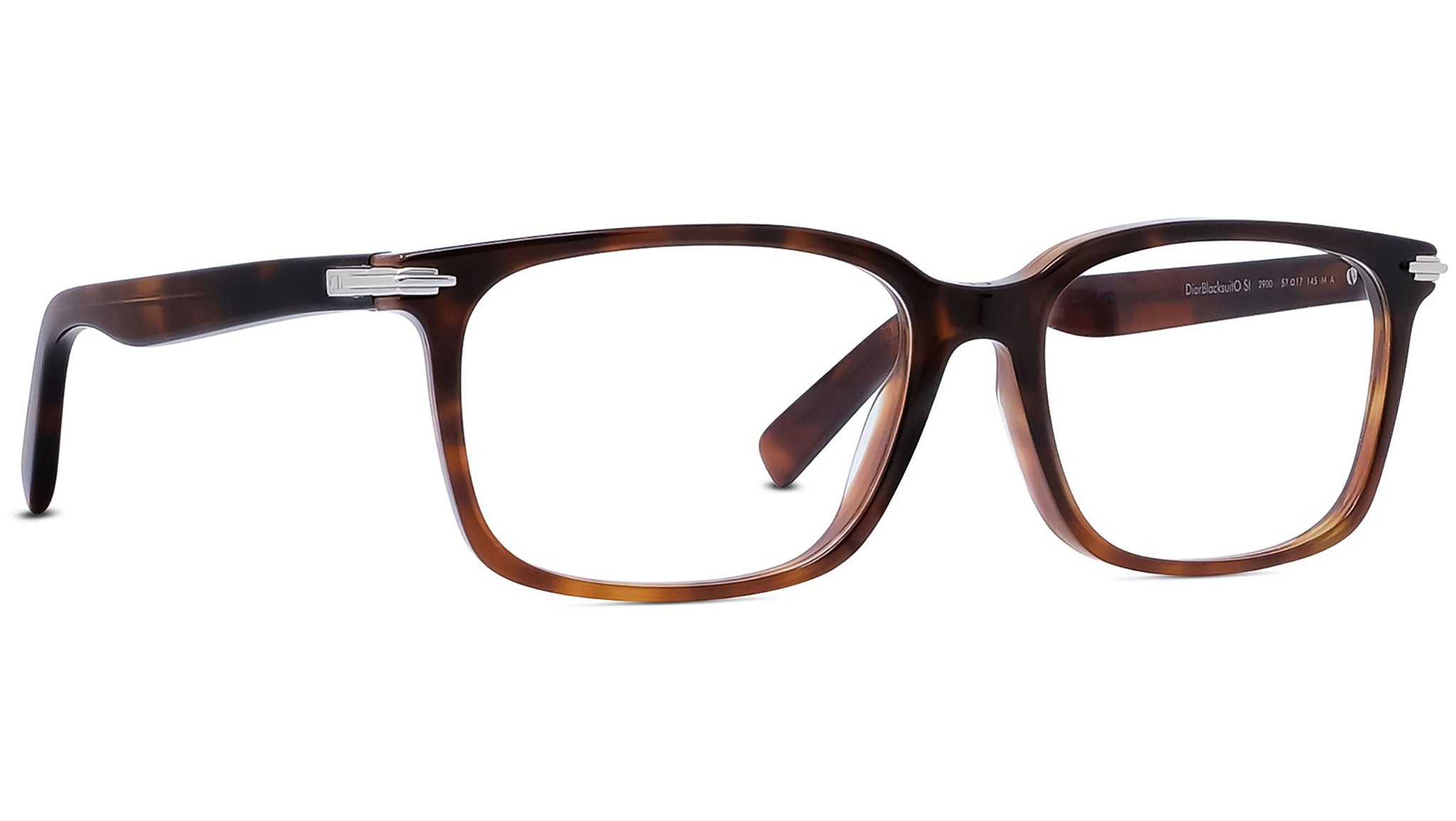 DiorBlackSuitO SI Havana Rectangular Eyeglasses