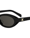 Triomphe Mini Black Oval Sunglasses