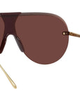 Slim Bordeaux Mask Sunglasses