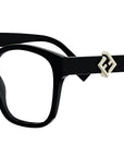 FF Diamonds Black Square Eyeglasses