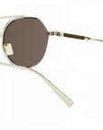 DiorBlackSuit R6U Gold Geometric Sunglasses