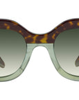 Sueno Green Geometric Sunglasses