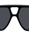 Slim Black Pilot Sunglasses