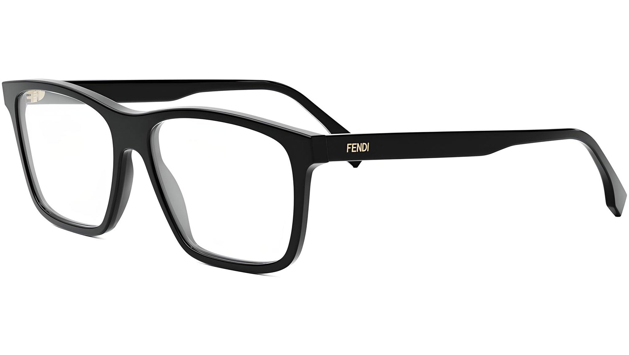 Fendi Fine Black Geometric Eyeglasses