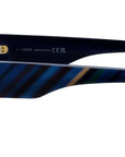 Signature Blue Geometric Sunglasses
