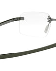Flex Silver Geometric Eyeglasses