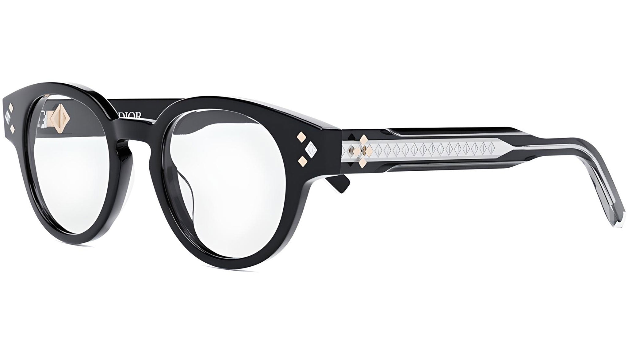 CD DiamondO R1I Black Round Eyeglasses