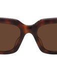 Slim Tortoise Geometric Sunglasses