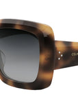 CELINE 3 Dots Classic Havana Square Sunglasses
