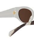 Triomphe Stamp Brown Round Sunglasses