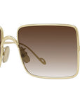 Refined Metal LW40106U 30F Gold Geometric Sunglasses